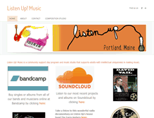 Tablet Screenshot of listenupmusic.org